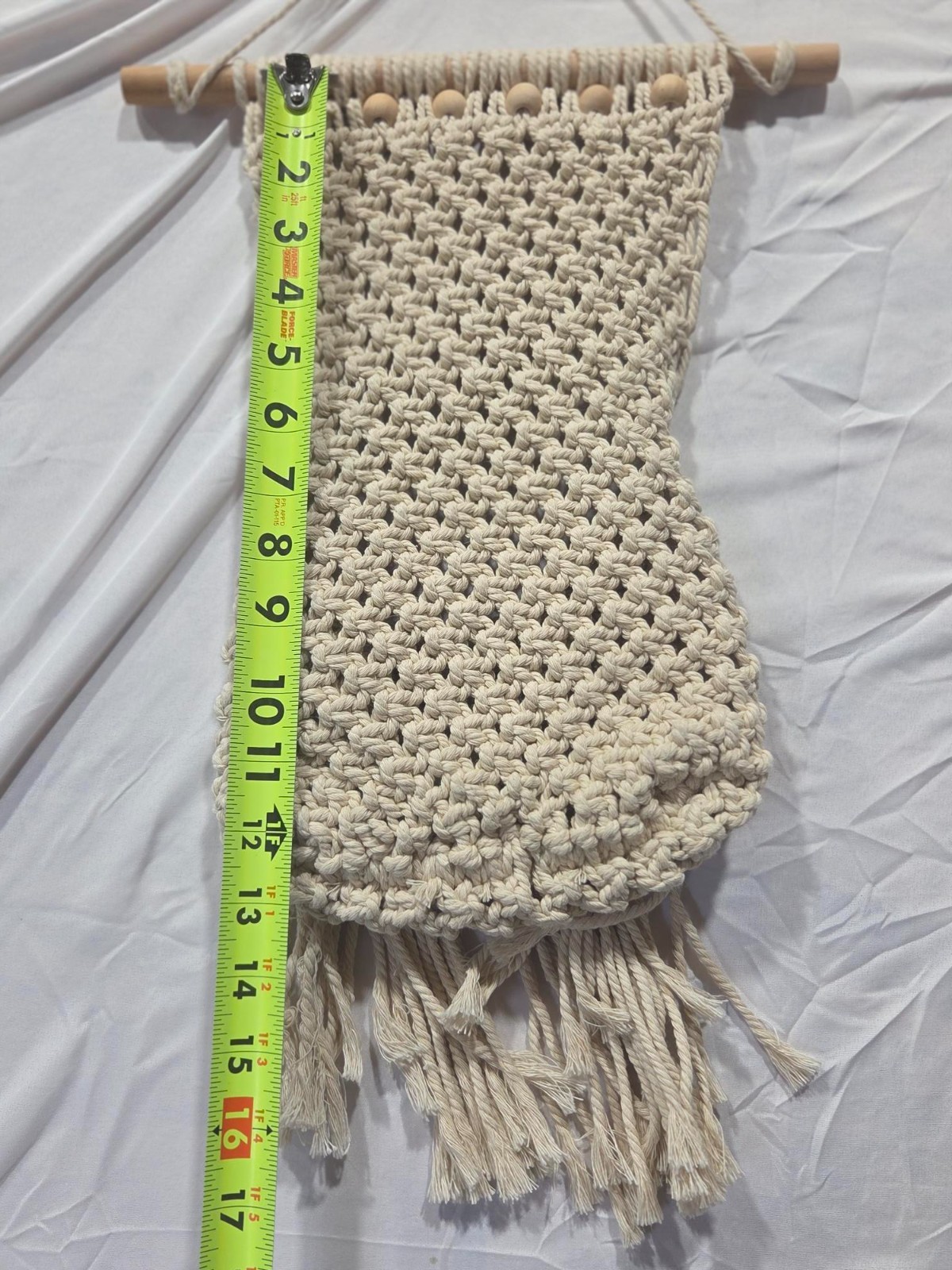 Macrame Wall Hanging Tapestry Storage Pocket Woven Tapestry for Bedroom Home