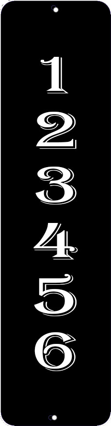 House Number Sign Aluminum 3″ x 12″ Custom Personalized Home Address Plaque