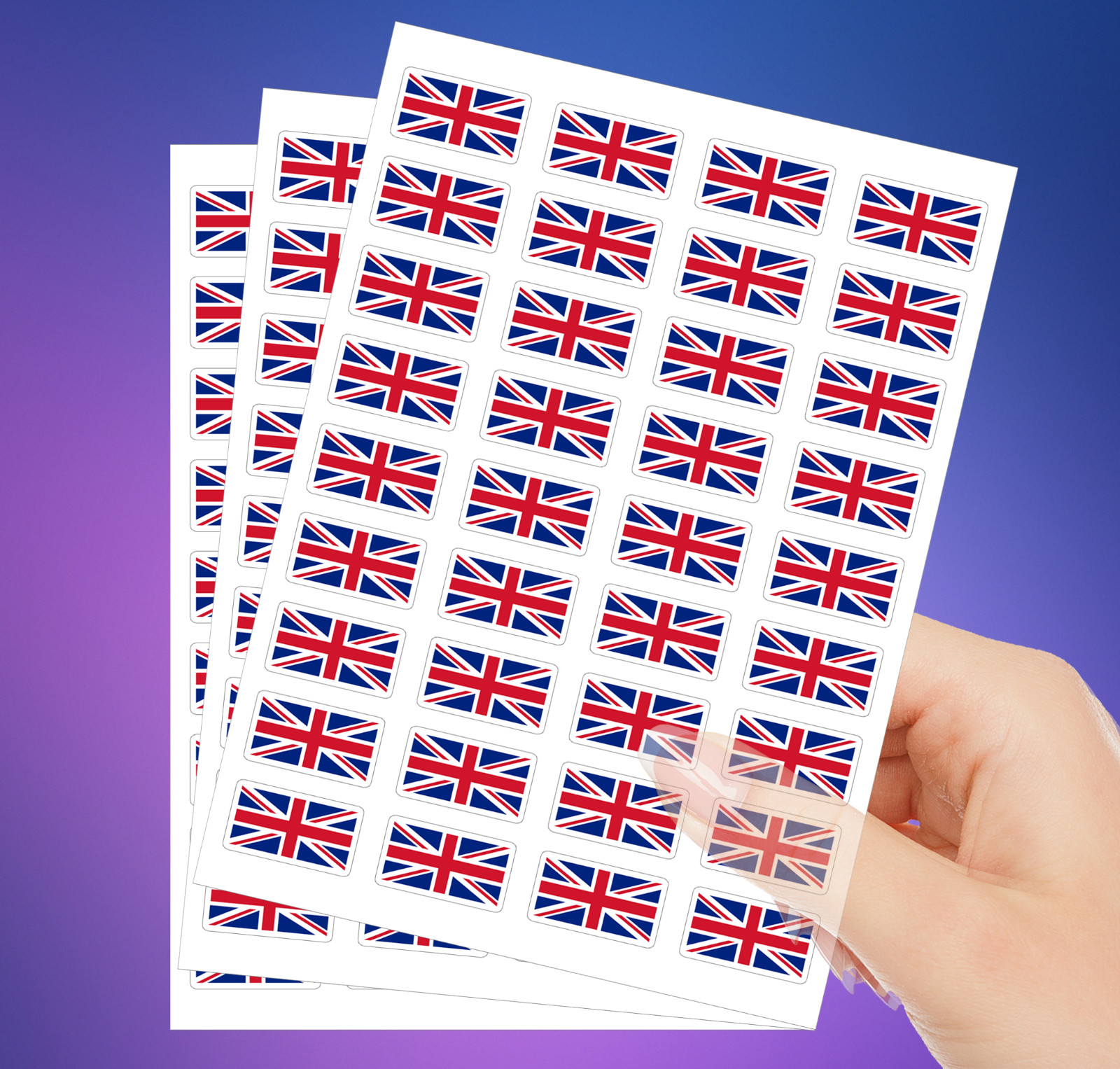 108 Pcs – Union Jack Waterproof Vinyl Stickers – British Flag Decals – 1.5 inch