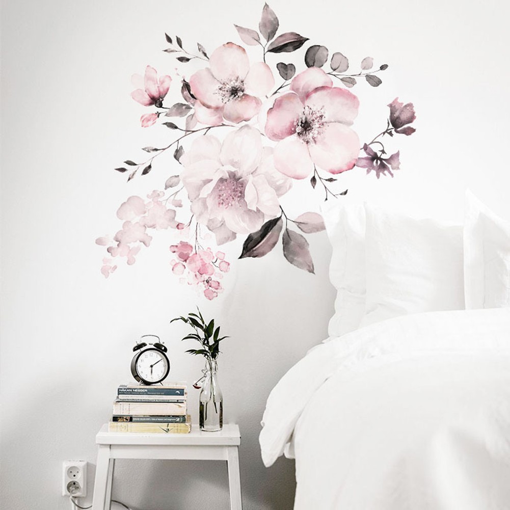 Accessories Sticker Decals Decor Decoration Flower Home Living Room Pink
