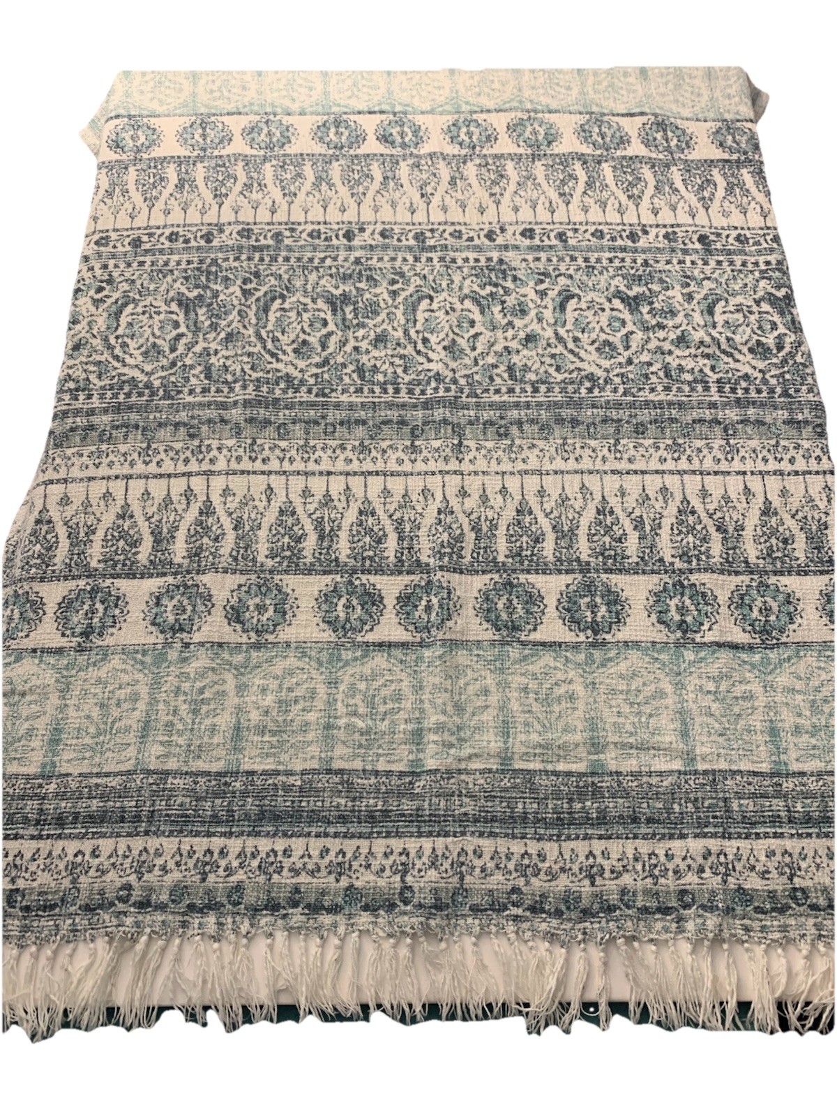 Chic Envogue Throw 100% Cotton 54×43 With Fringe Preloved