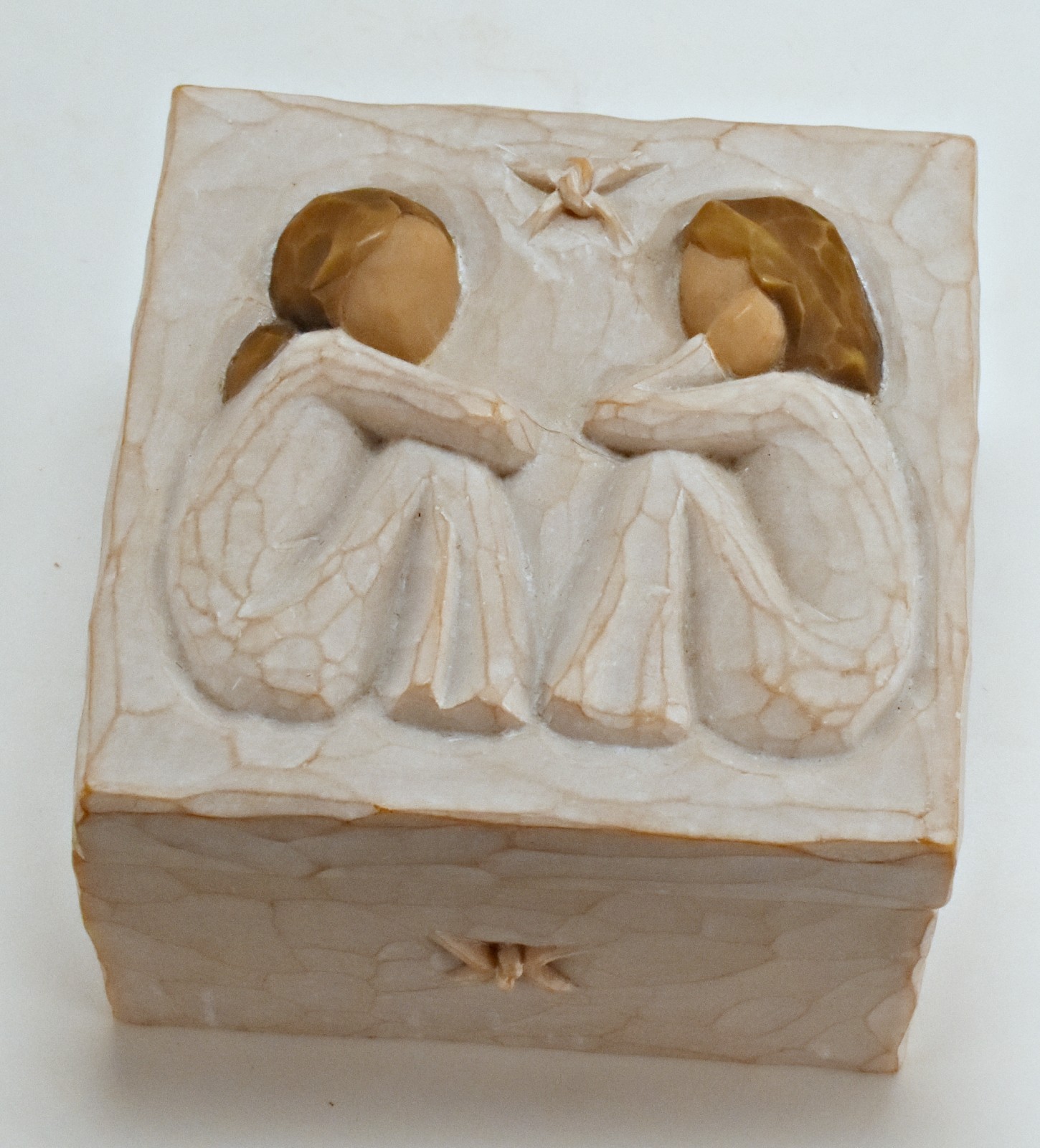 Vintage 2003 Willow Tree Susan Lordi Friendship Trinket, Keepsake Box With Lid