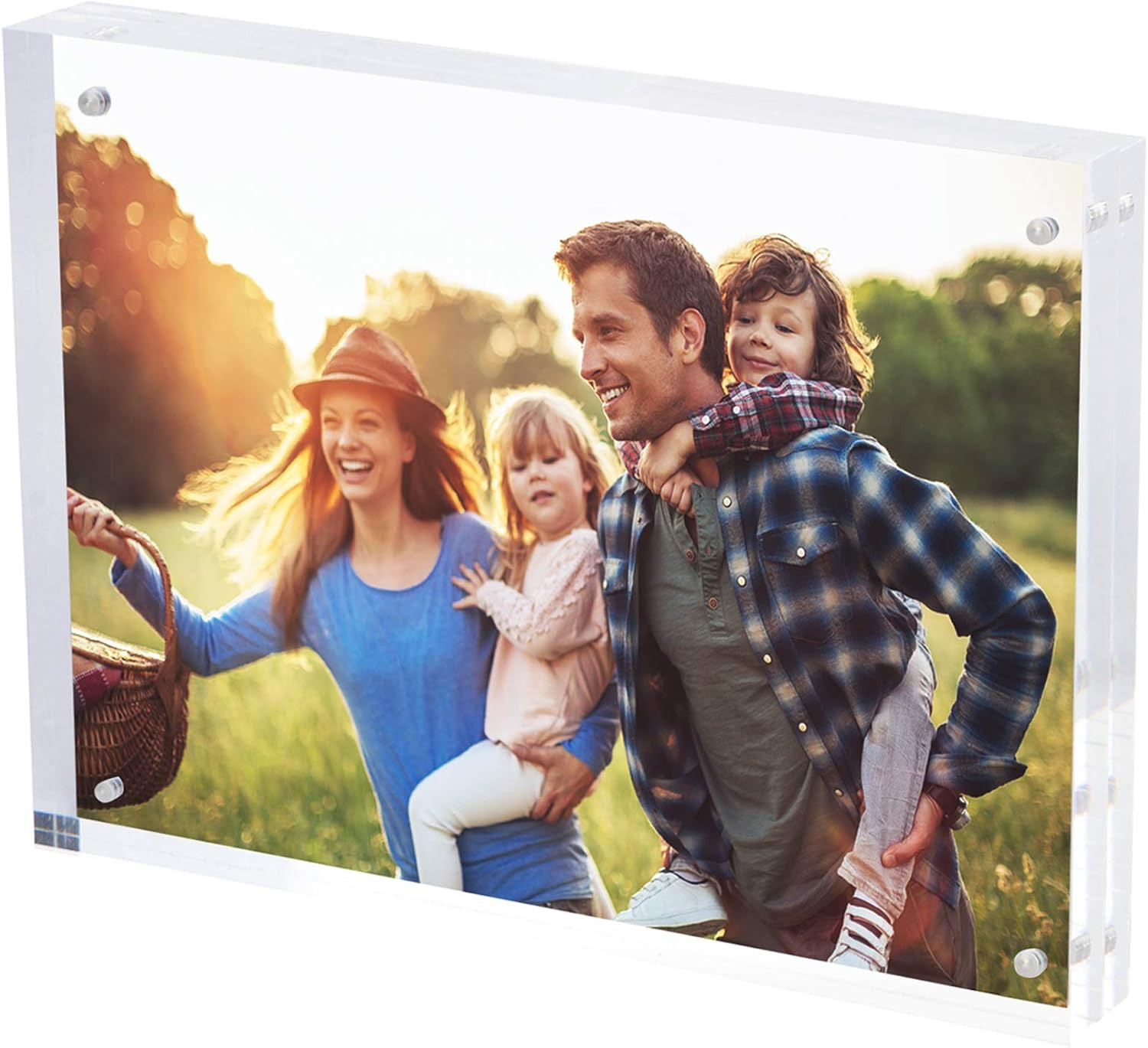® Acrylic Magnetic Photo Frame 8” X 10” Free Standing with UV Protectio
