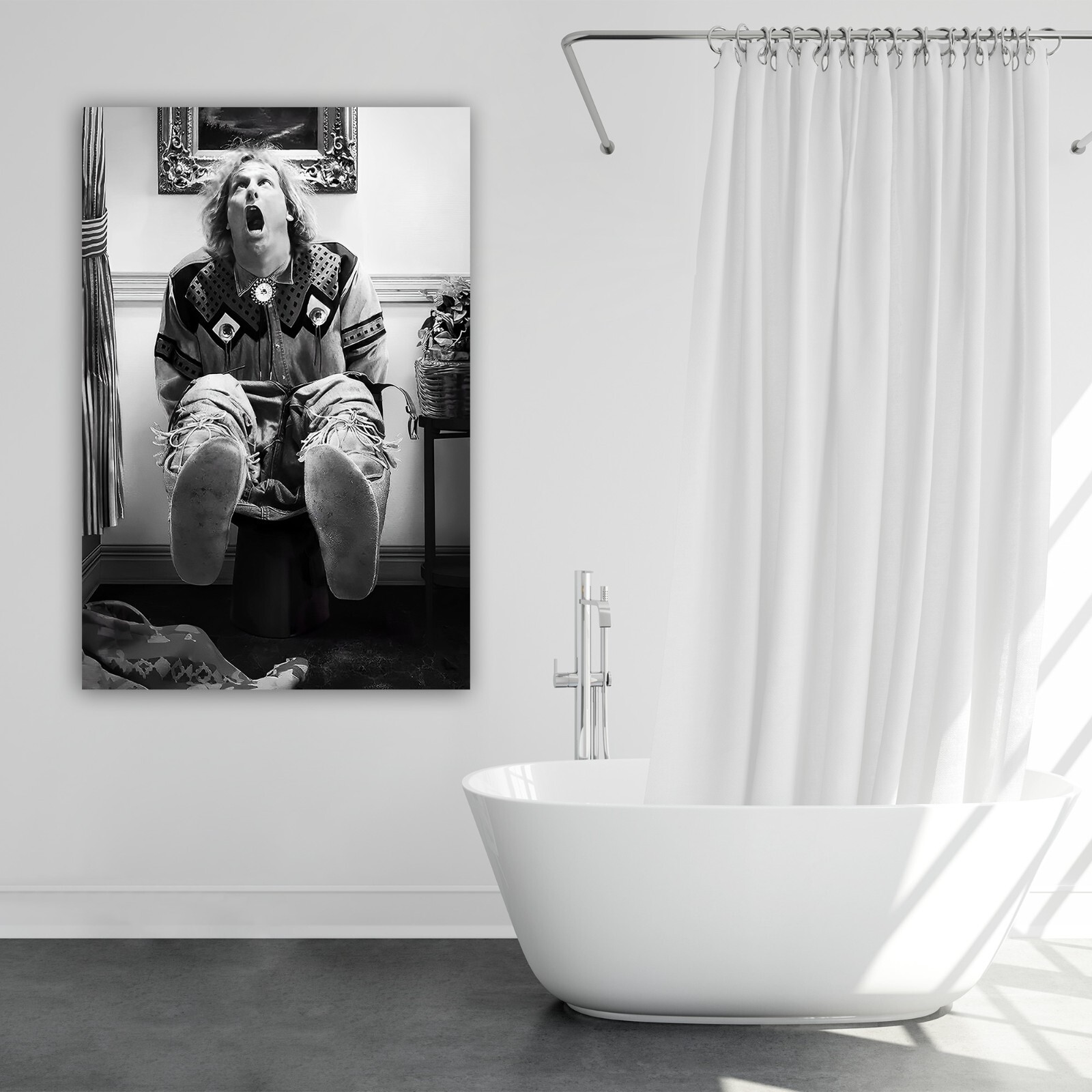 Vintage Bathroom Funny Art Print Comedy Toilet Picture Home Decor Gift for Him