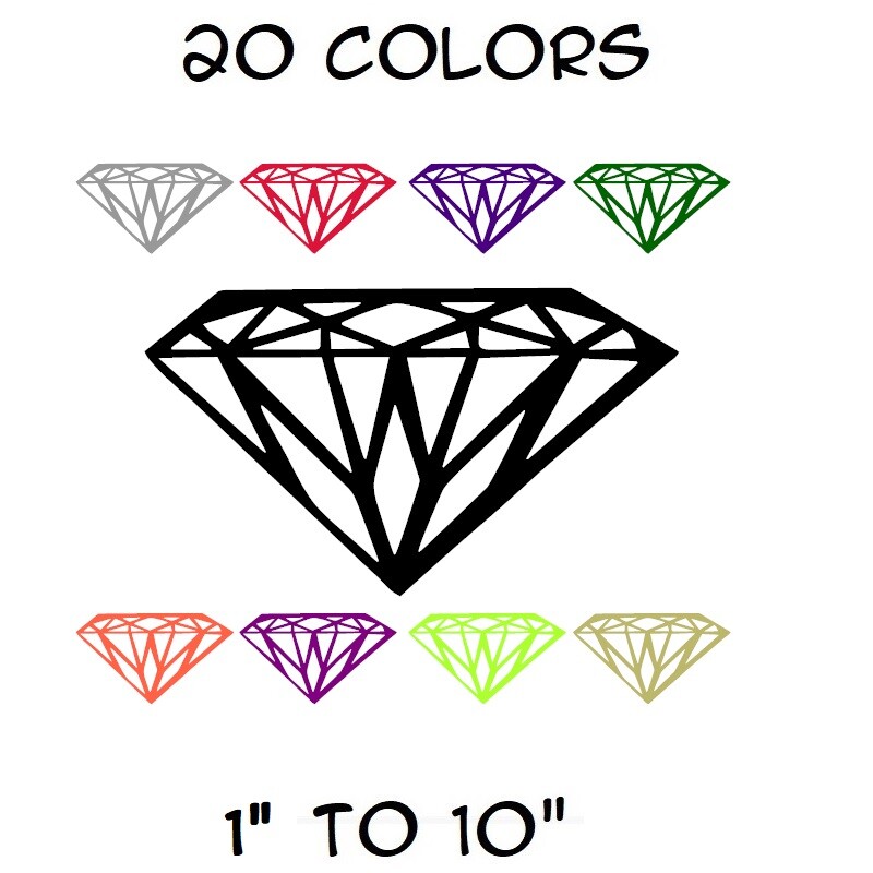 Diamond Sticker Vinyl Decal Classy Shape Car Window illest Kdm Jdm Bling Colors
