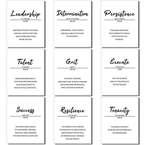 9 Pack Motivational Wall Art Inspirational Quote Posters Wall Decor