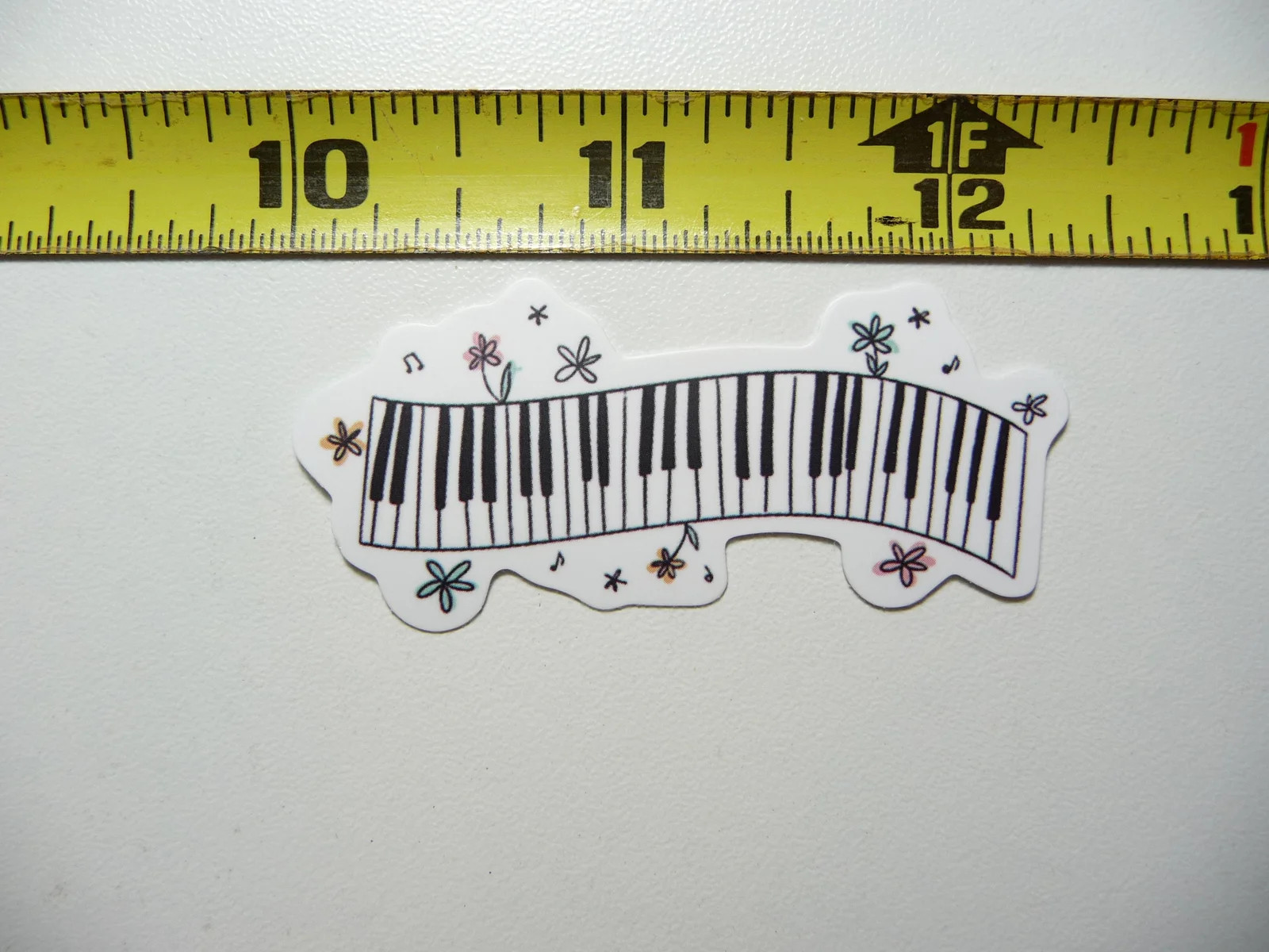KEYBOARD FLOWERS SMALL STICKER DECAL MUSICIAN FAN BAND SONG FUNNY