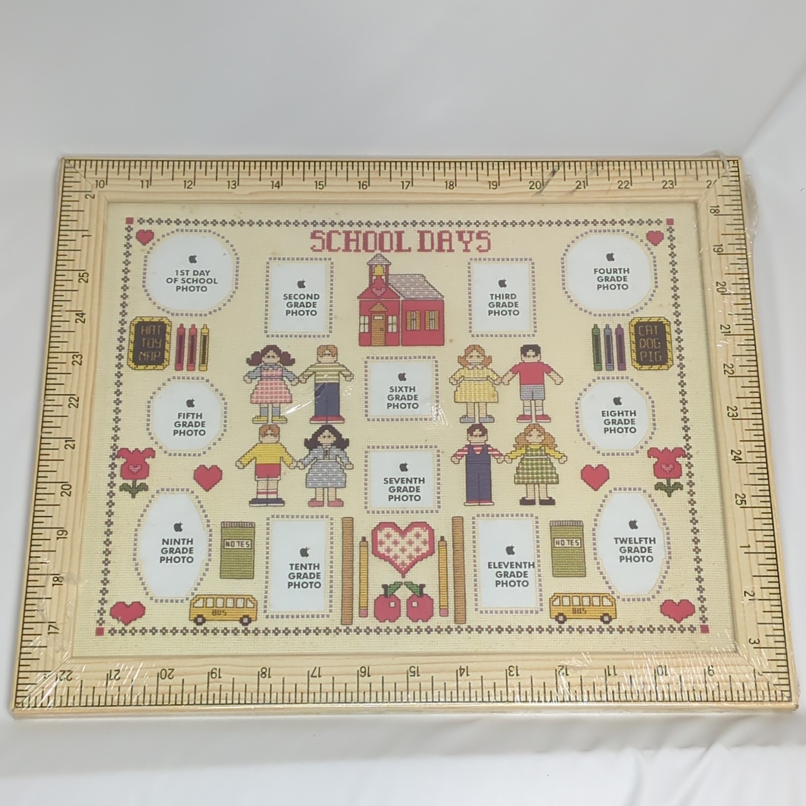 Silverwood Products School Days 11×14 12-Photo Wood Wall Collage Frame 114BS
