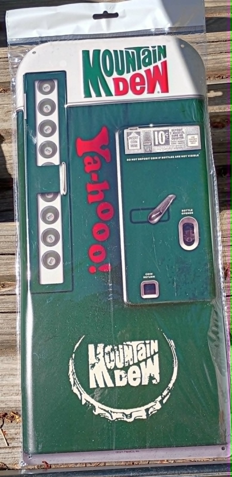 Mountain Dew Vending Machine Metal Sign 8.5×18 inch