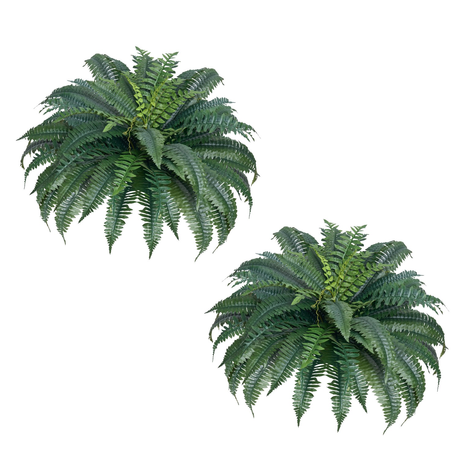Uimoso Pack of 2 48″ Artificial Boston Fern Plant Bush Plant Home Decor