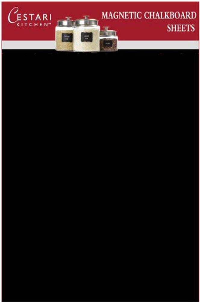 Magnetic Chalkboard Self-Adhesive Sheets – Set of 2 Extra Large Reusable Chal…