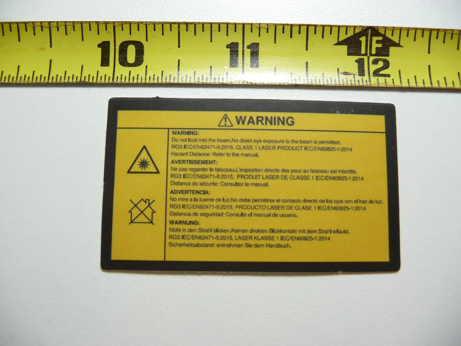 WARNING LASER EYE DAMAGE SMALL STICKER DECAL LITTLE MINI SIGN FUNNY