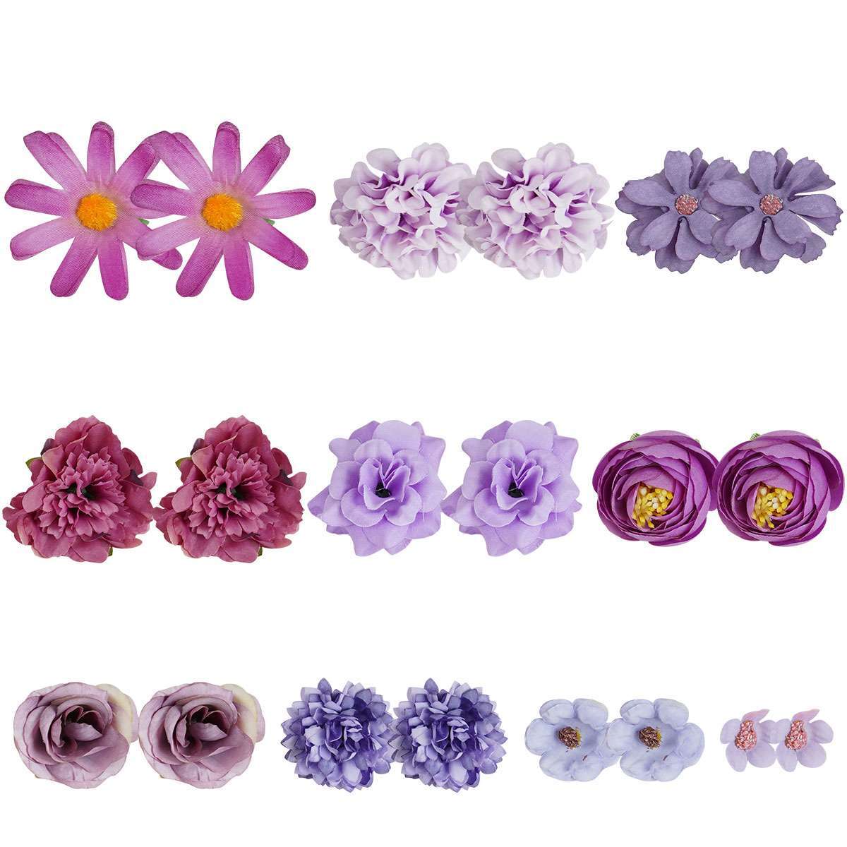 20X Womens Artificial Rose Head Flower Silk Bulk Wedding Party Decor 0.8-2.4in