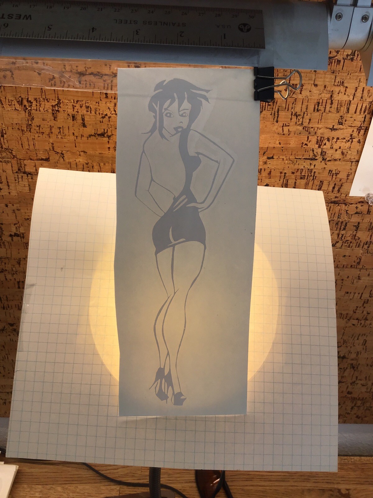 Pinup Girl Hot Sexy Babe – WHITE – Vinyl Sticker Decal – MM4.3.1064