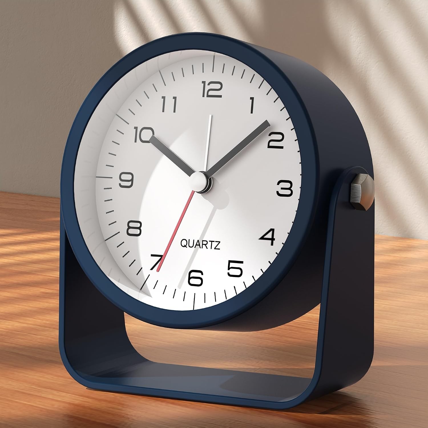 ® 3.5 Inch Small Analog Alarm Clocks,Battery Operated Desk Clock,Cute Table
