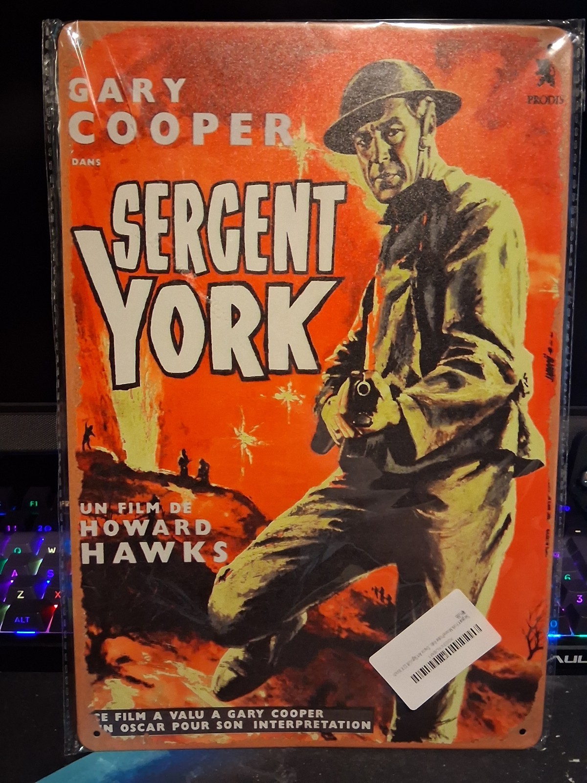 1941 Film Sercent York, WWI, Wall Sign Decor Alvin C. York 12×8 Inches, Man Cave