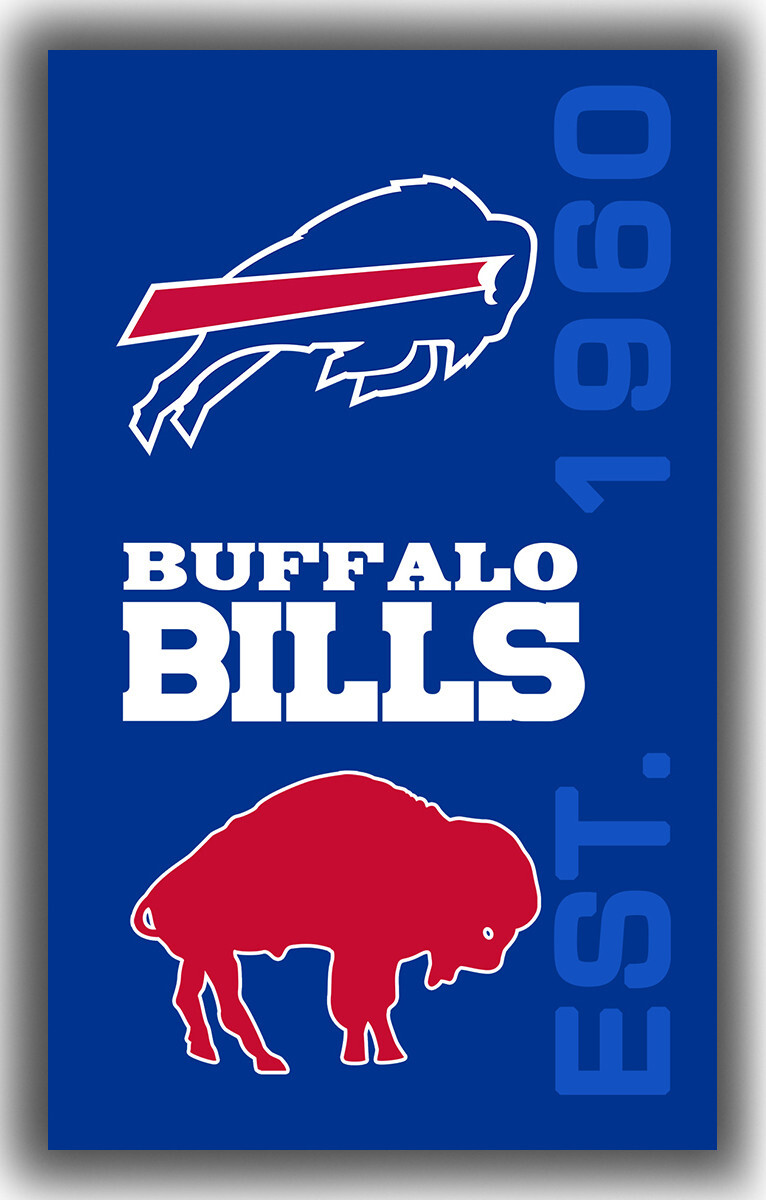 Custom Football Team Memorable Flag 90x150cm 3x5ft Bills Vertical Best Banner
