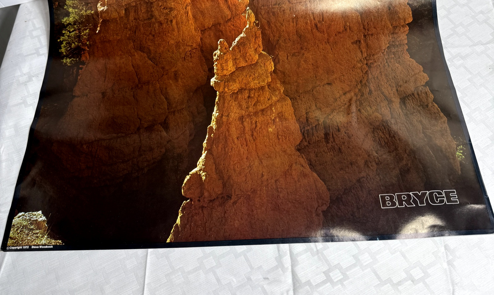 Vintage Bryce Canyon National Park Poster 1972 Utah Landscape Hoodoos 33 x 23
