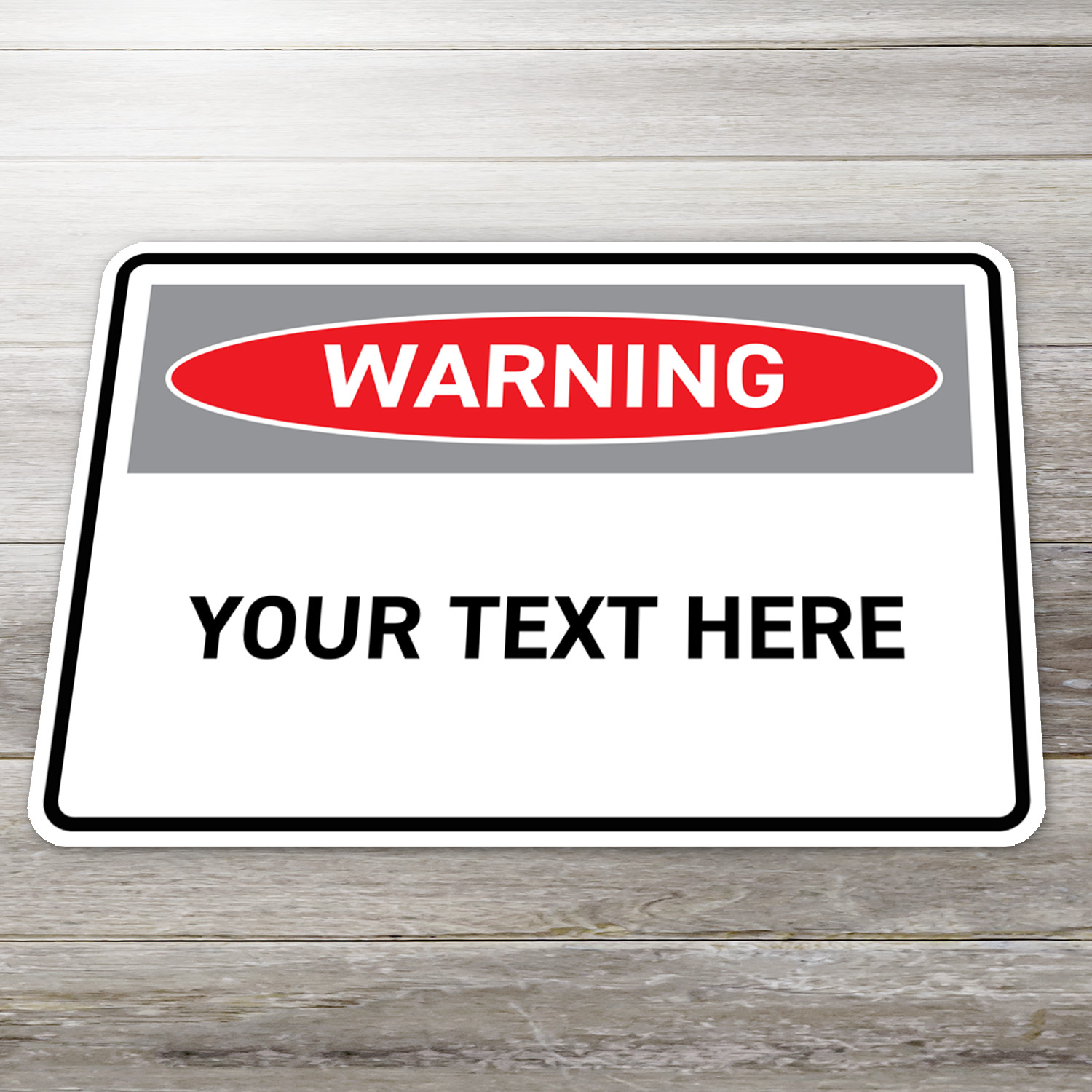 Create Your Own Warning Sign Sticker Waterproof Vinyl Industrial Decal 3″-15″