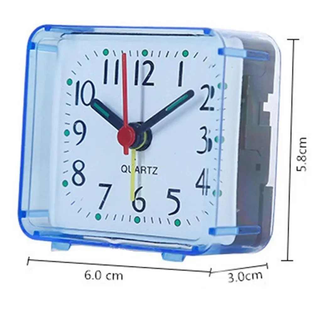 Silent Compact & Portable Alarm Clock Travel Quartz Beep Alarm Clock Small Cute