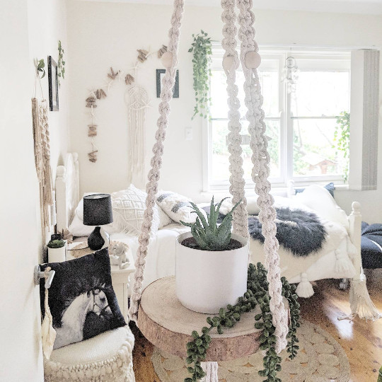 Macrame Plant Hanger Shelf – Handmade | Macrame Hanging Shelf
