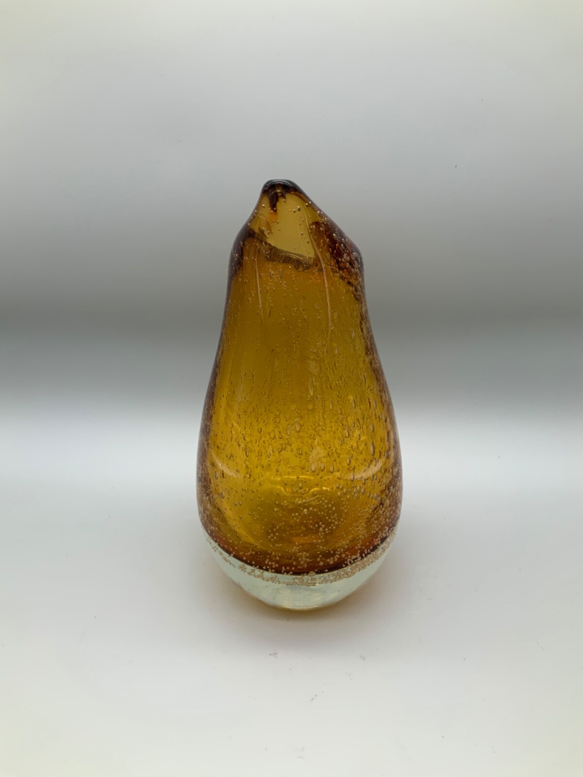Vintage Amber Glass Bullicante Vase Heavy 3 lb. 9 oz. Home Essentials style 1806