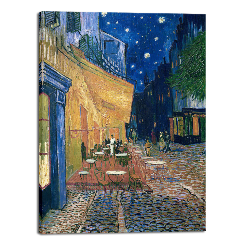 Large Canvas Print Cafe Terrace Van Gogh Painting Repro Wall Art Pictures