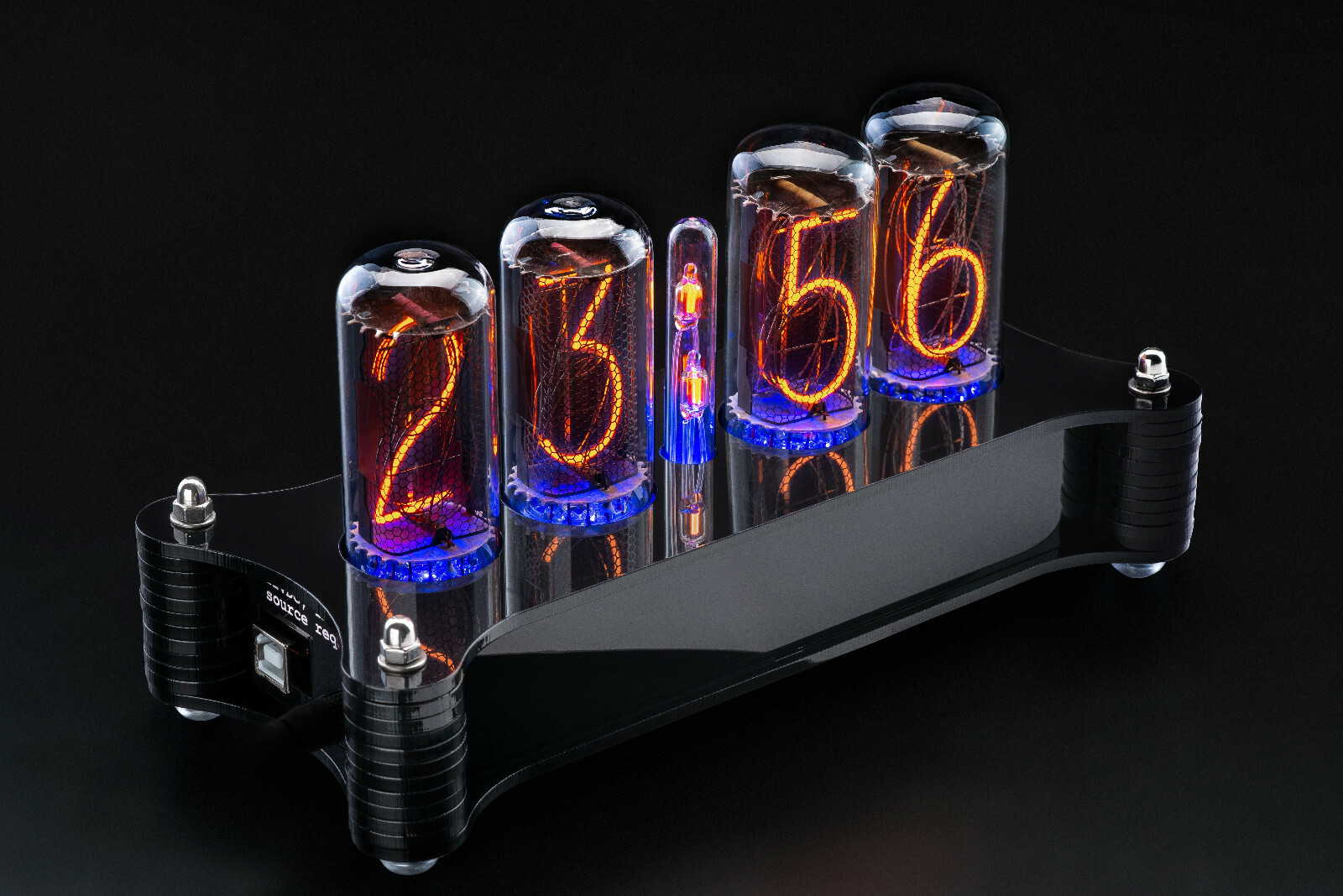 IN-18 Arduino Shield Nixie Tubes Clock Stylish Black Acrylic Case [Tubes option]