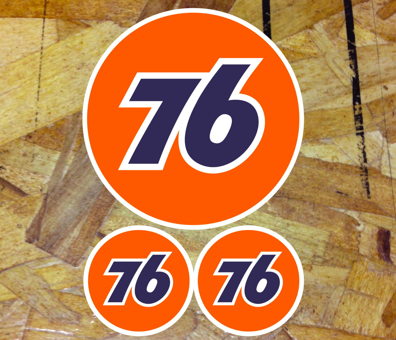 Union 76 Vintage Style Gas Gasoline Petroleum Vinyl Decal Sticker Racing 3 for 1