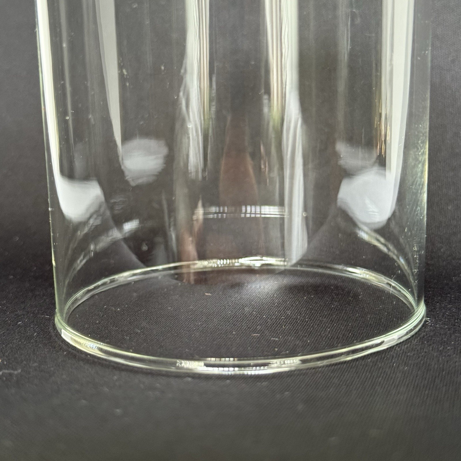 Vintage Miniature Glass Display Dome Cloche with Velvet Wood Pedestal Base 5″