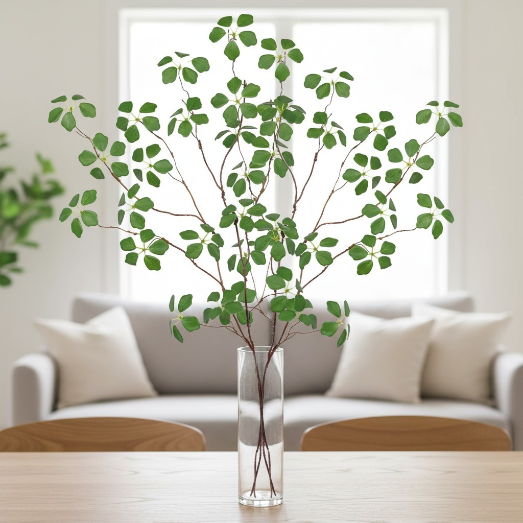 2PCS Faux Eucalyptus Stem Decoration – 33.5” Bendable Greenery for All Seasons