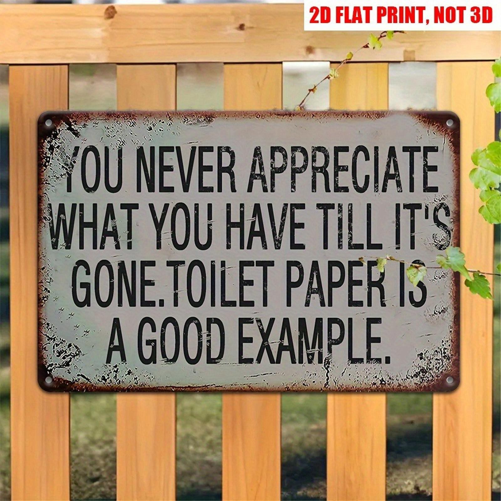 Retro Bathroom Sign Aluminum Sign 8×12 Inches Funny Wall Decor Humor