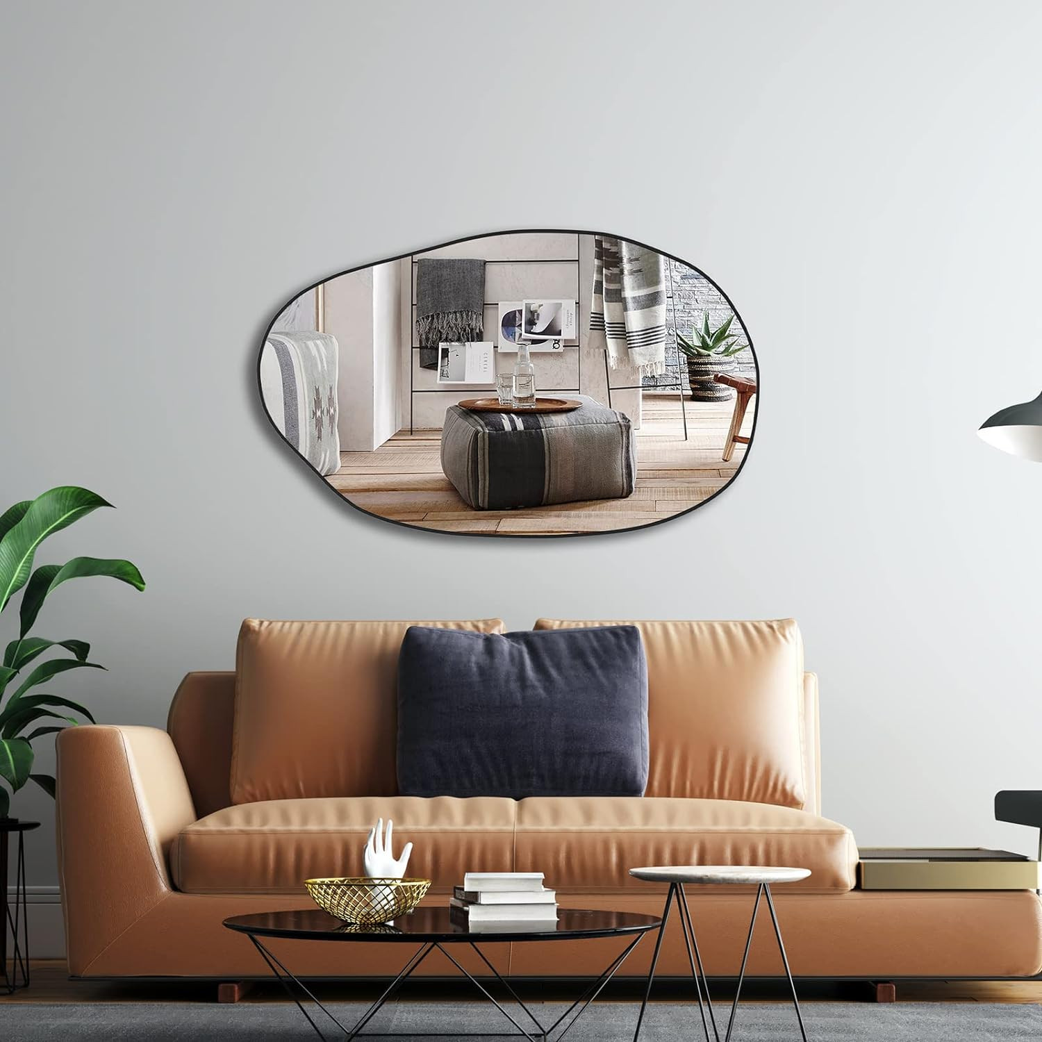 Unique Irregular Asymmetrical Wall Mirror for Living Room, Bathroom & Bedroom