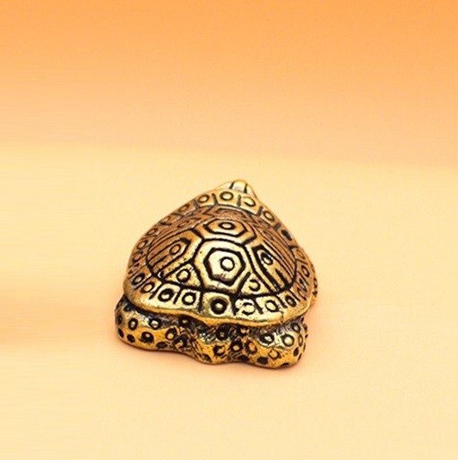 Brass Tortoise Animal Statue Small Sculpture Tabletop Figurine Home Decor Gifts