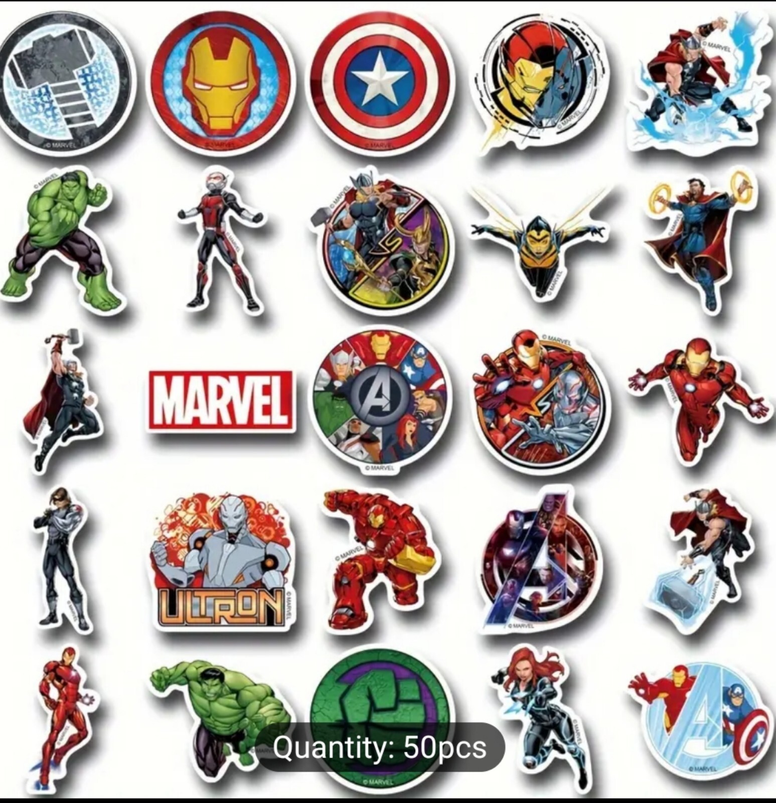 10 PCS Marvel Avengers (Unofficial) Superheroes Villains Stickers Mix BRAND NEW