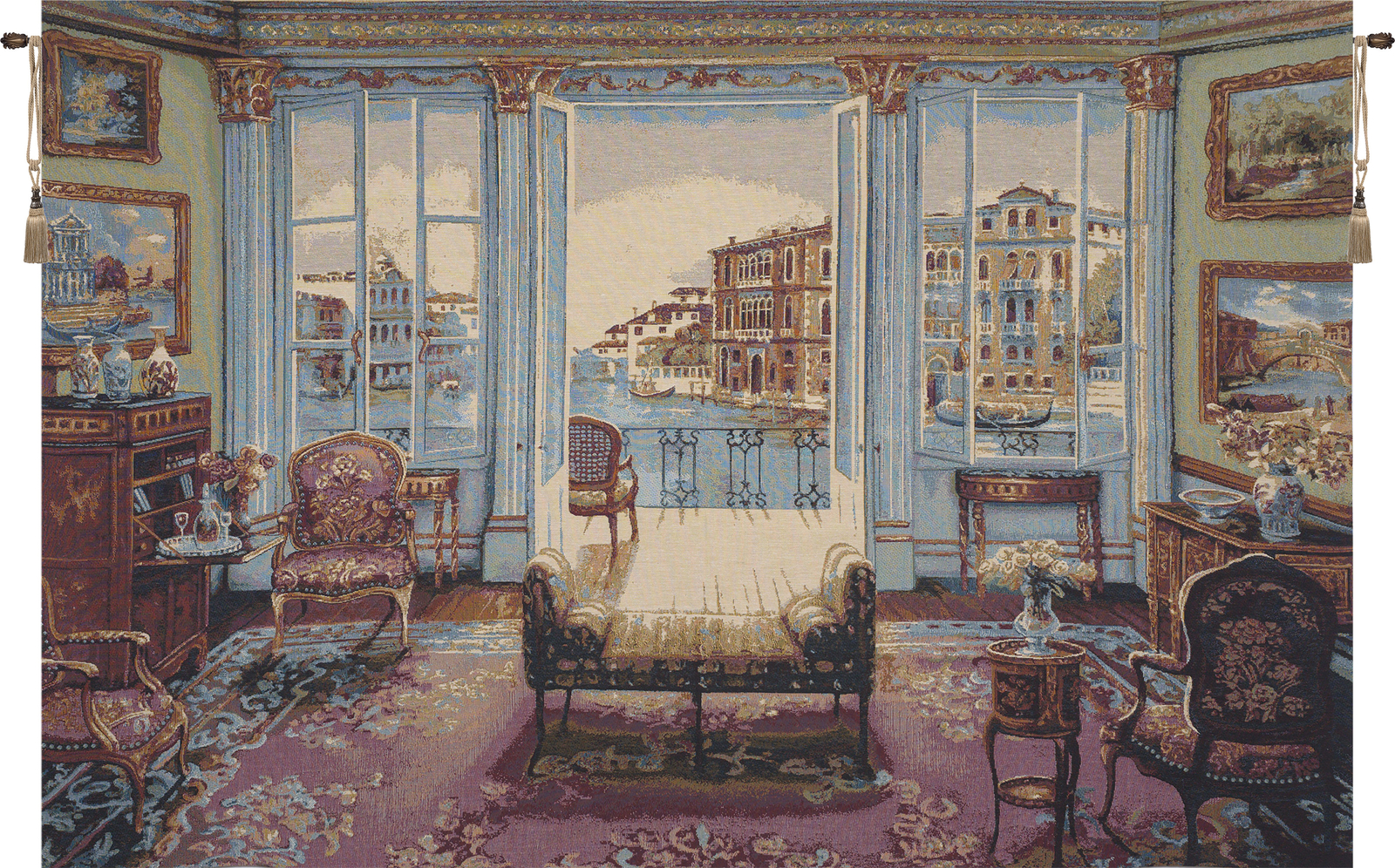 Interno Veneziano Italian Bohemian Woven Jacquard Decorative Wall Tapestry