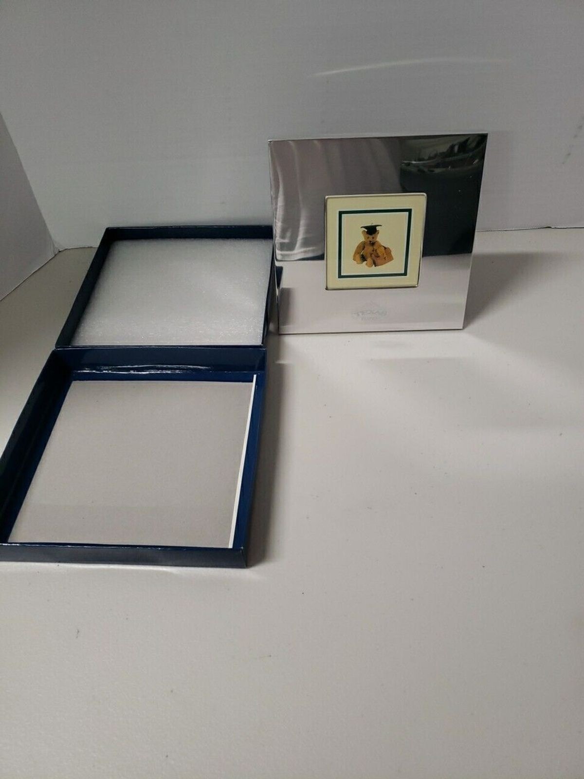 Warm Impressions 6×6 Mirrored Picture Frame Branded “Texas Station” NIOB
