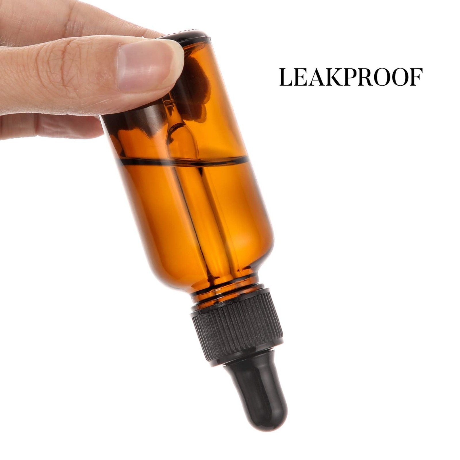 4 Pack, 2 oz Bottles with Dropper & 1 Funnel & 4 Labels – 2OZ, Amber