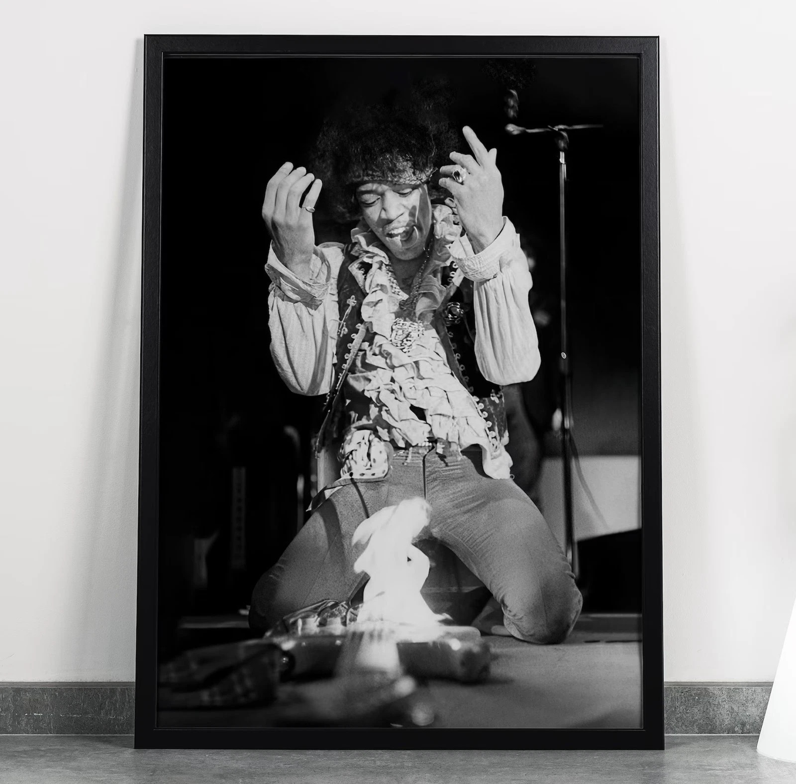 Jimi Hendrix Poster Vintage Rock Music Legend Wall Art Print