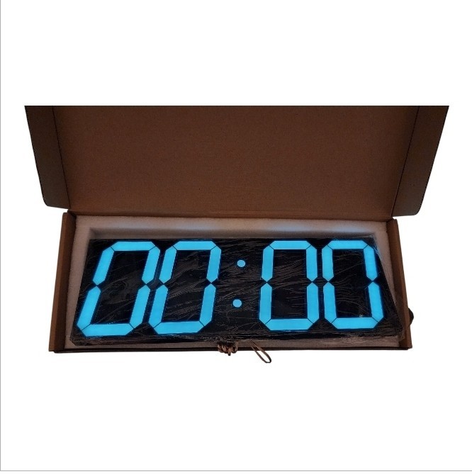 Large LED Wall Clock Remote Control Auto Dimmer Countdown Timer White Display