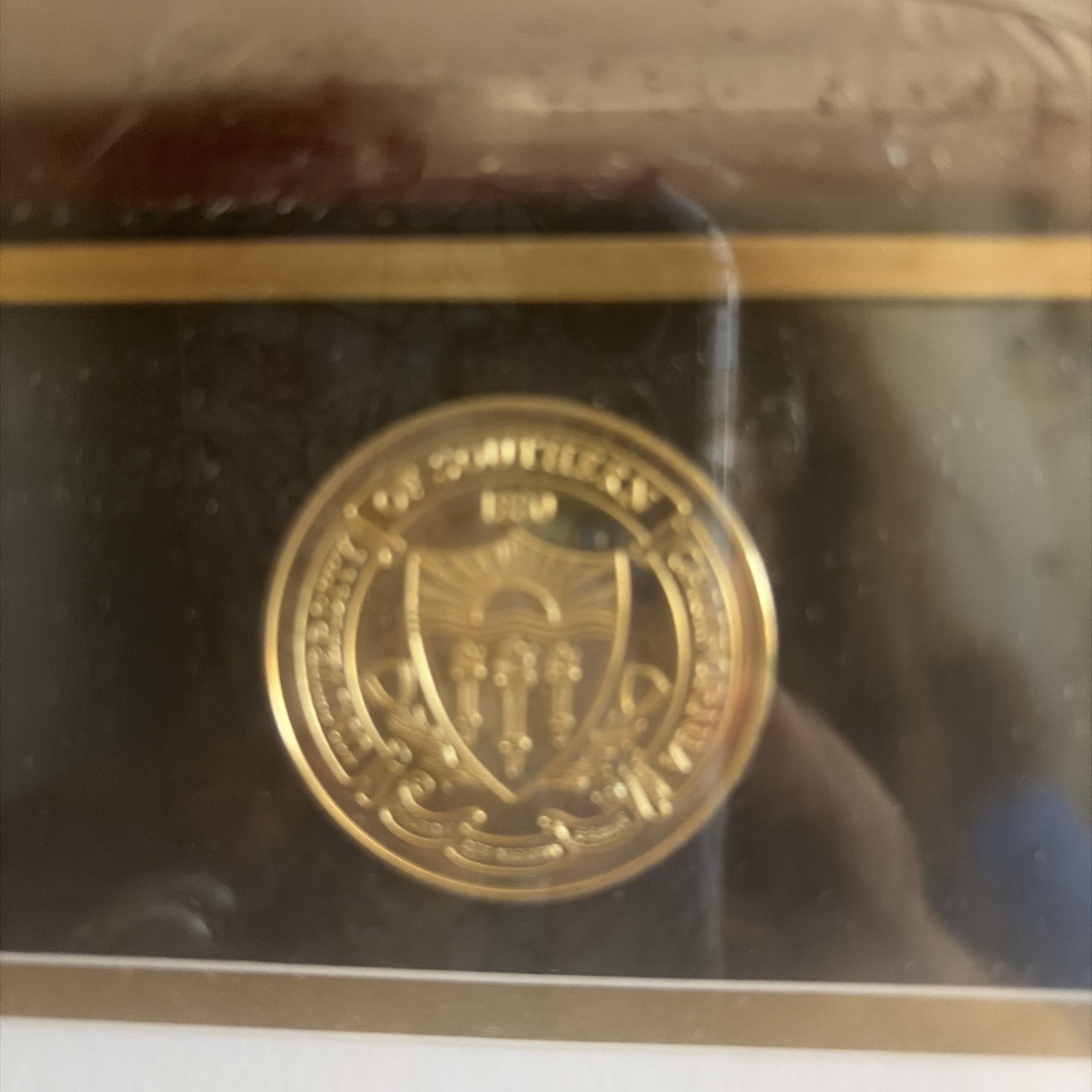 University of Southern California Diploma Frame with gold medallion .