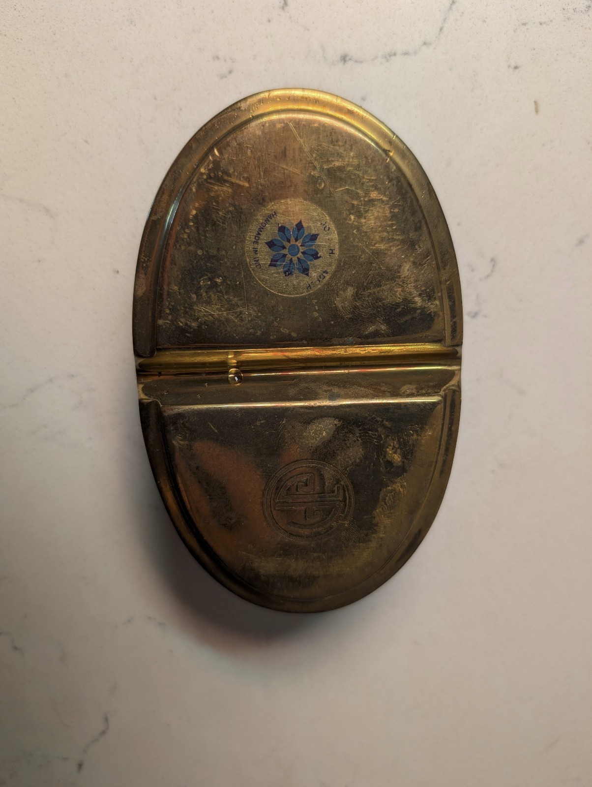 Genuine Xanax 1.0 Pill Box in Solid Brass Jonathan Adler Vintage