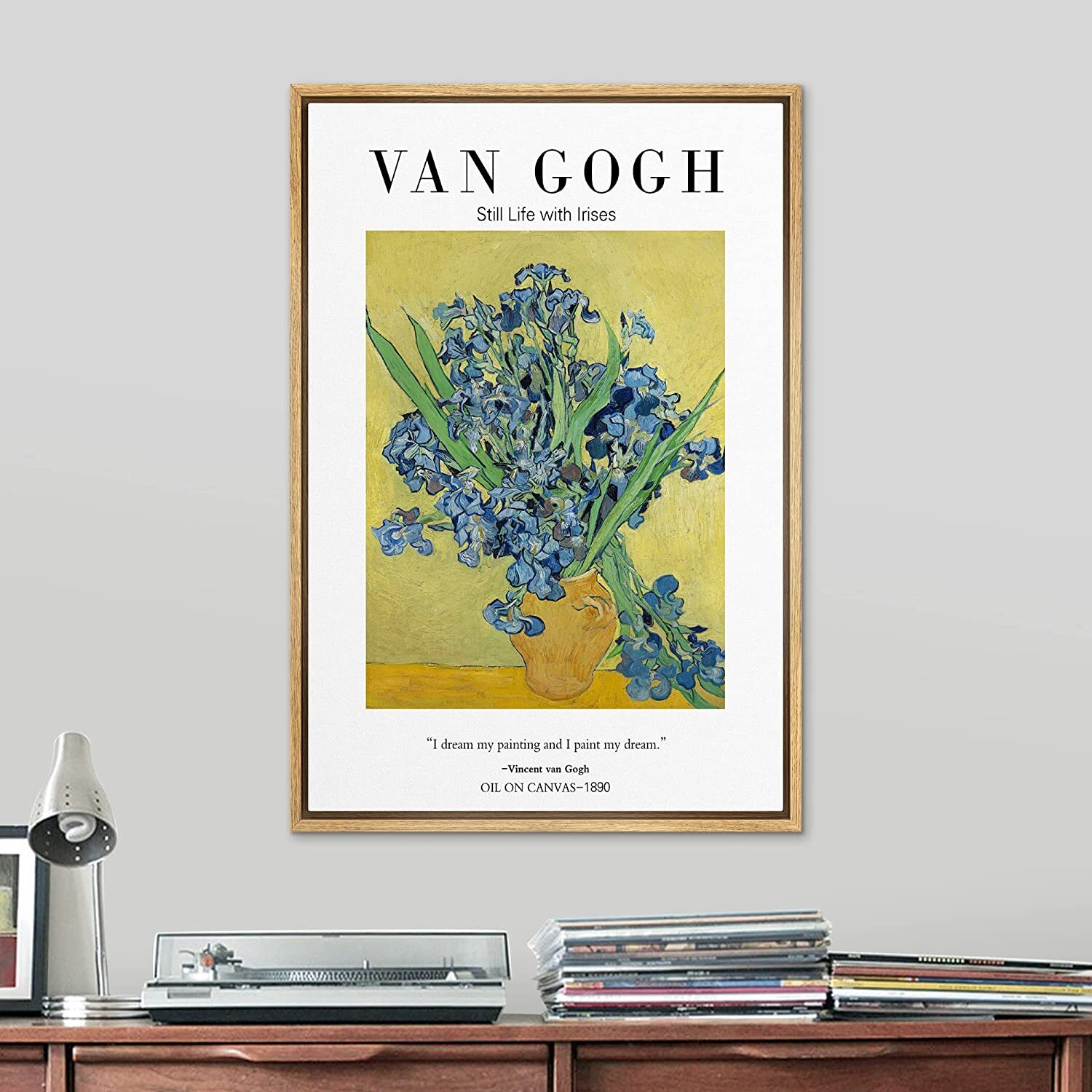 Vincent Van Gogh Flower in a Vase Framed Art Print Canvas Wall Art