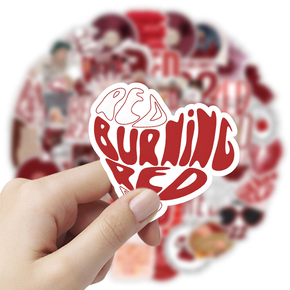 100Pcs Red – Taylor’s Version Sticker for Adults Teens Girls Water Bottles