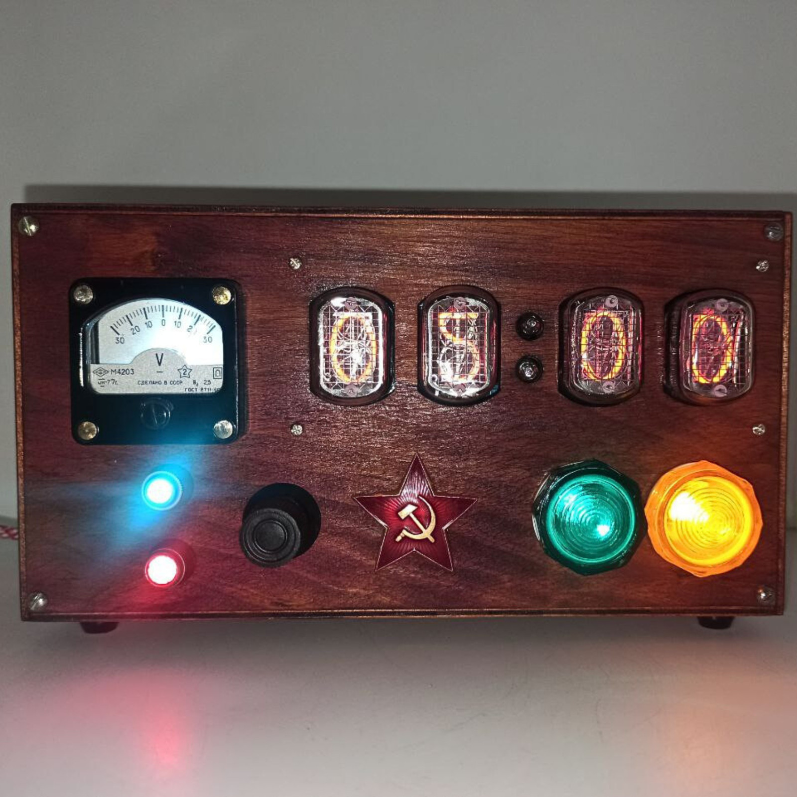 Metro 2033 Game Nixie Tube Table Clock with IN-12 Tubes Steampunk – Apocalypse