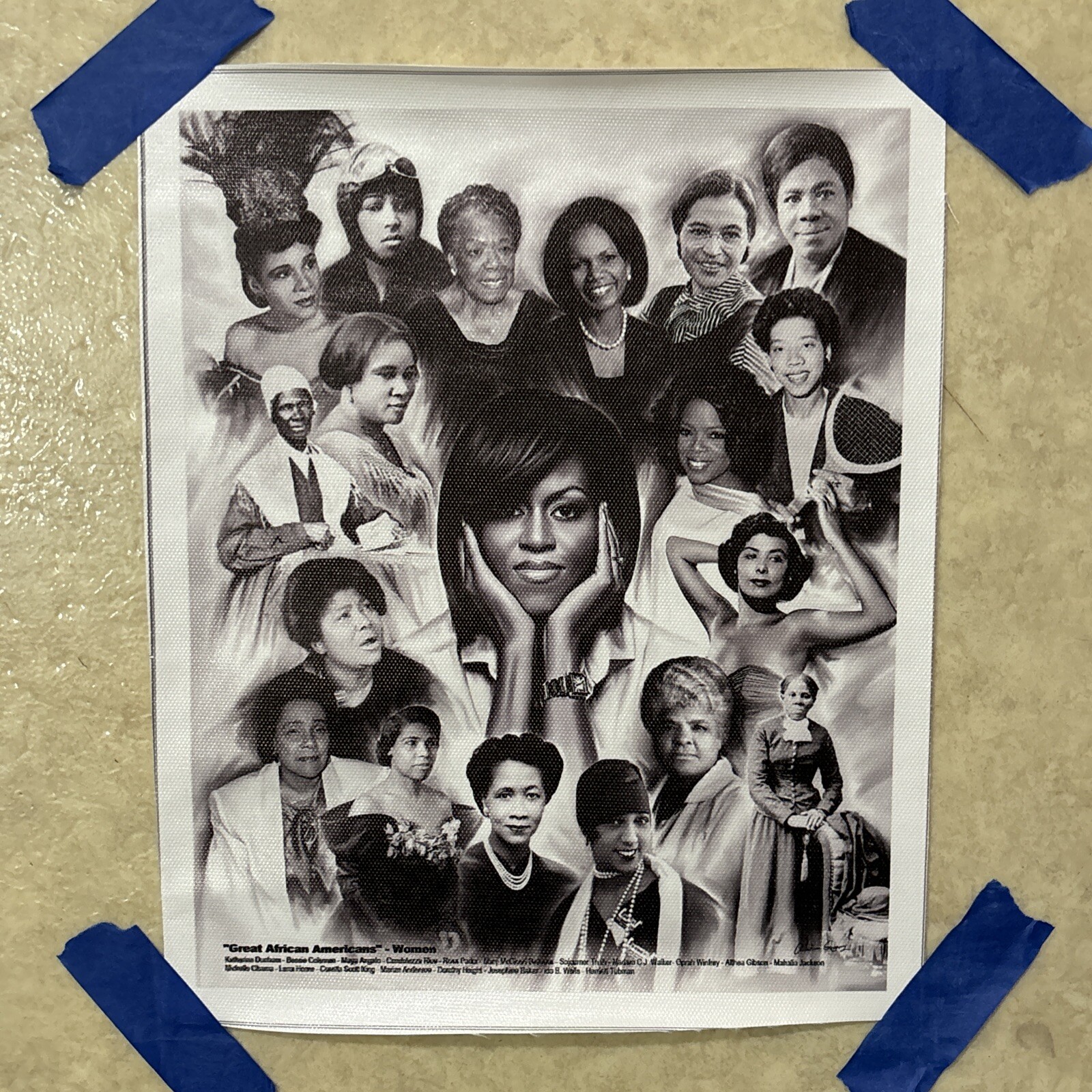 Great African American Women – Obama – Parks -Canvas Wall Art Poster Print 8×10”