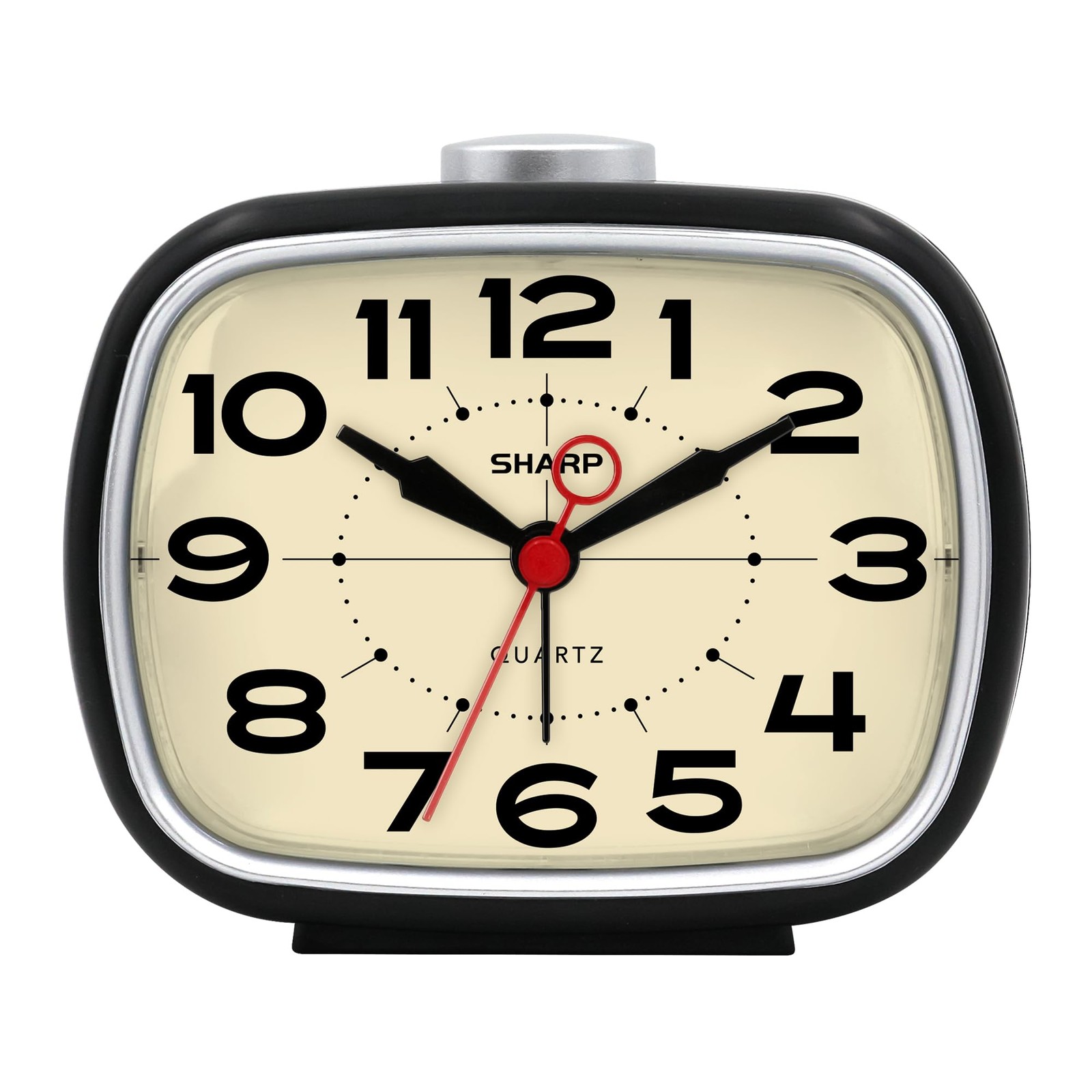 Sharp Battery Powered Alarm Clock, Retro Battery Operated Alarm Clock for Bed…