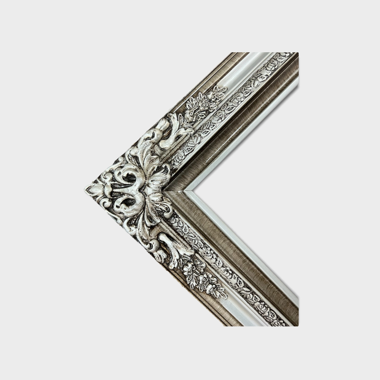 16 x 20 In Stock-Traditional compo XL ornate corners wood frame, Vintage Silver