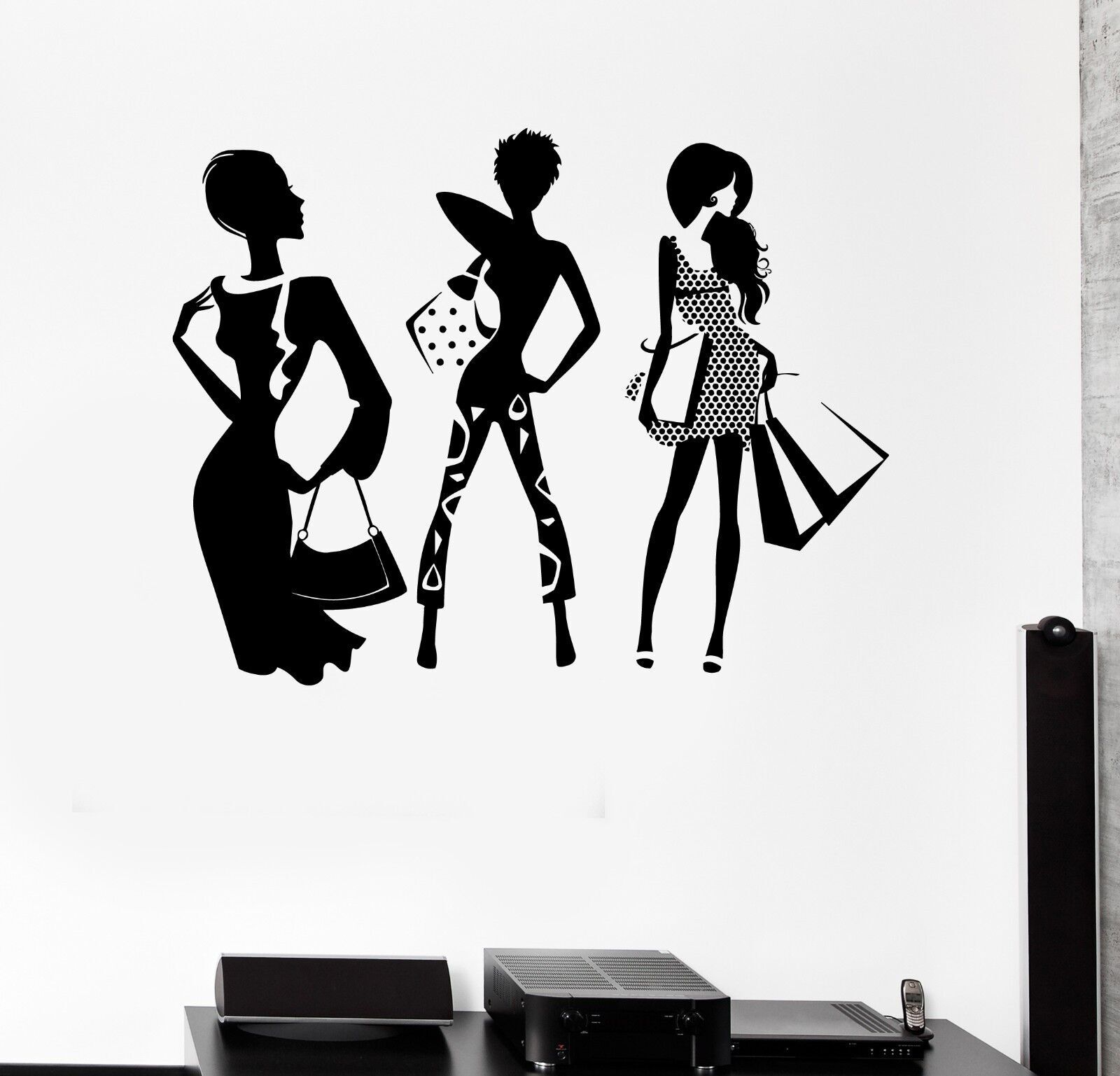 Beautiful Style Fashion Girl Room Shopping Art Wall Sticker Vinyl Decal (ig2039)