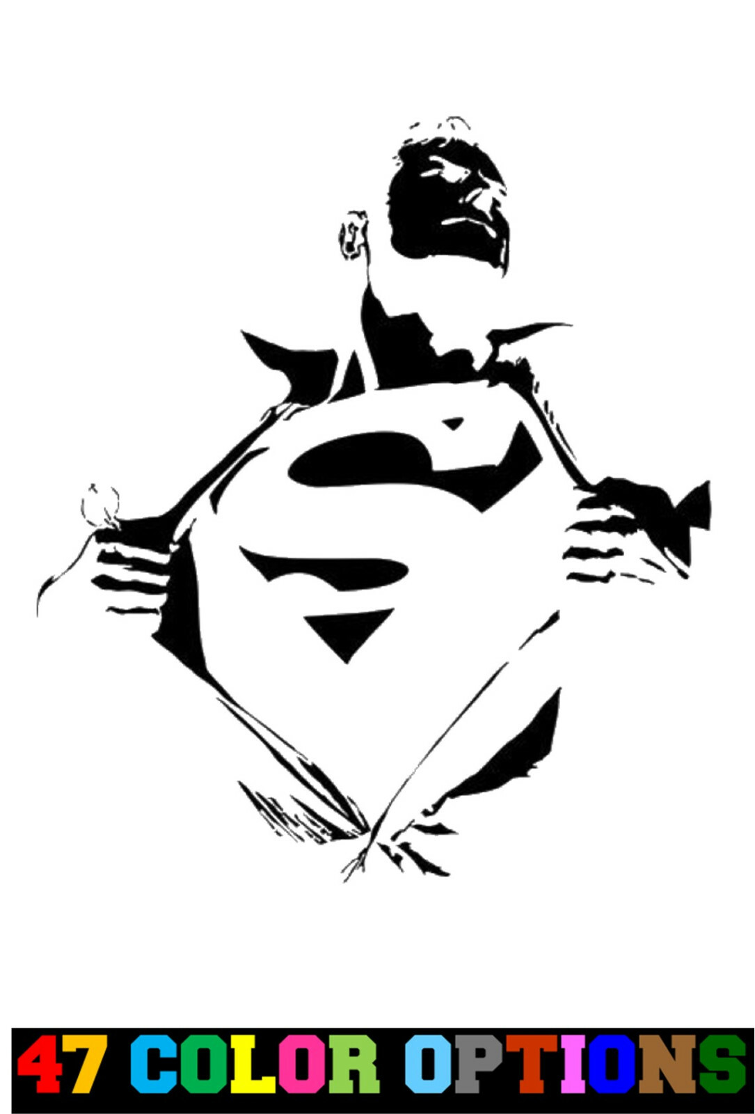Vinyl Decal Truck Car Sticker Laptop – DC Comics Superman Clark Shirt Open